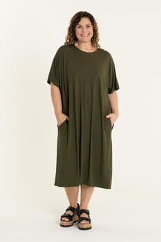Pil oversize kjole fra Gozzip - Army grøn