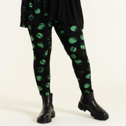Irene leggings fra Studio - Sort med grønt mønster