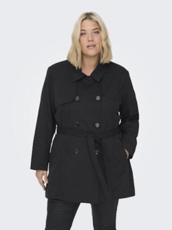 Carvalerie trenchcoat fra Only Carmakoma - Sort