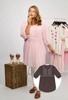 Carina tunika fra Adia fashion - Brun