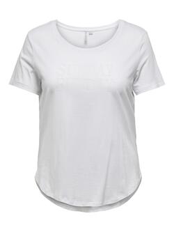 T-shirt m tekst - Hvid - Carstrong Life SS tee