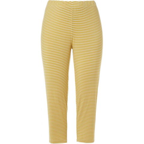 Merete 7/8 leggins fra Gozzip - Gul og hvid