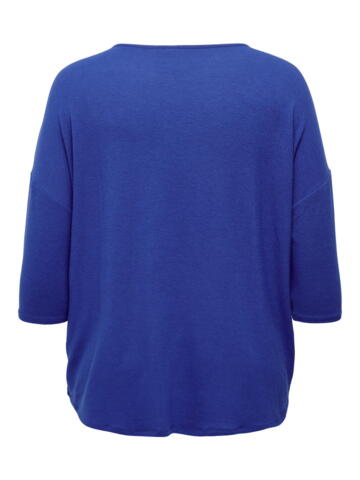 Bluse med 3/4 ærmer - Cobolt blå