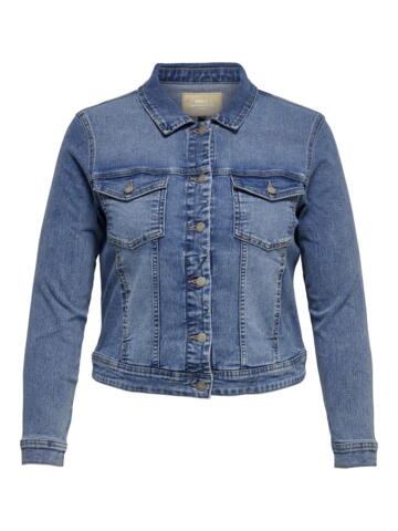 Carwespa denim jakke fra Only Carmakoma - Lys denim