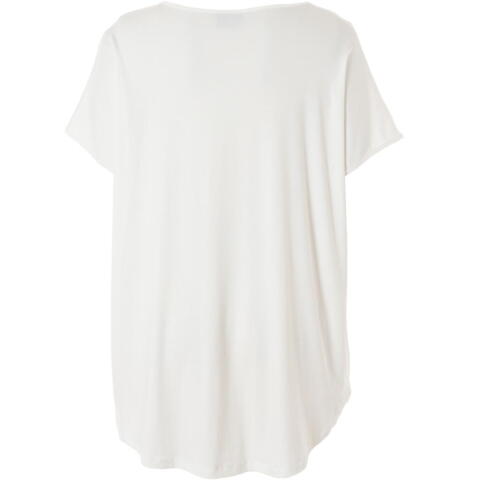 Gitte t-shirt i hvid fra Gozzip med G i hvide similiesten foran