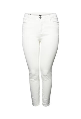 Milan denim bukser fra Adia fashion  - Hvid -  benlængde 76 cm