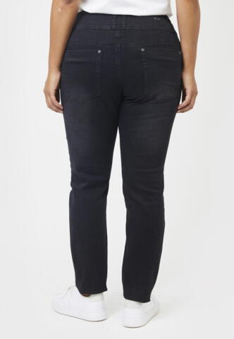 Rome denim jeans fra Adia fashion - Sort - Benlængde 76 cm