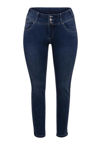 Rome denim jeans fra Adia fashion - Mørkeblå - Benlængde 76 cm