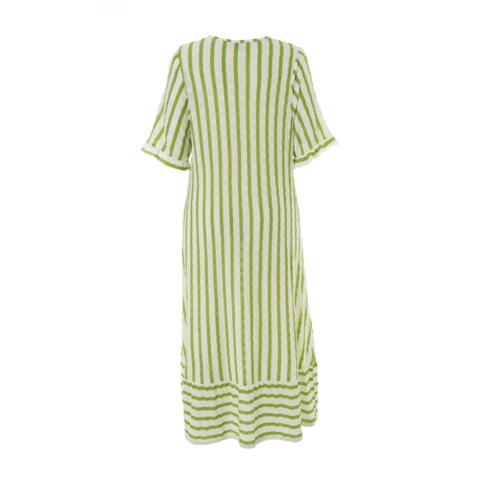 Doria kjole fra Studio i grøn og hvid