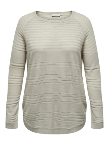 Carnewplain sweater fra Only Carmakoma - Pumice stone