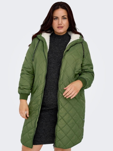 Carsandy quiltet jakke fra Only Carmakoma - Winter moss