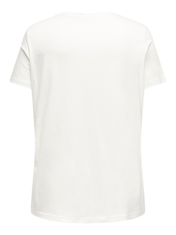 Caramy T-shirt fra Only Carmakoma - Cloud dancer