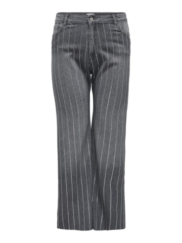 Carmolly grå jeans med rhinestone fra Only Carmakoma