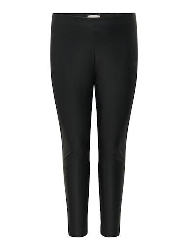 Cardana leggings i læderlook fra Only Carmakoma - Sort