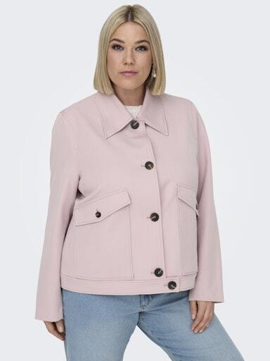 Carcathy kort jakke fra Only Carmakoma - Violet ice