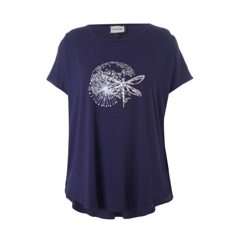 Gitte T-shirt fra Gozzip i navy med print