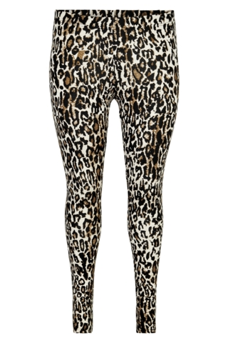 Amsterdam leoprintet leggings fra Sandgaard - Brunprintet