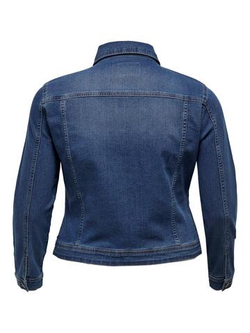 Carwespa denim jakke fra Only Carmakoma - Medium blå