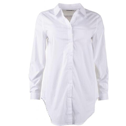 Klassisk flot hvid lang skjorte fra Sandgaard