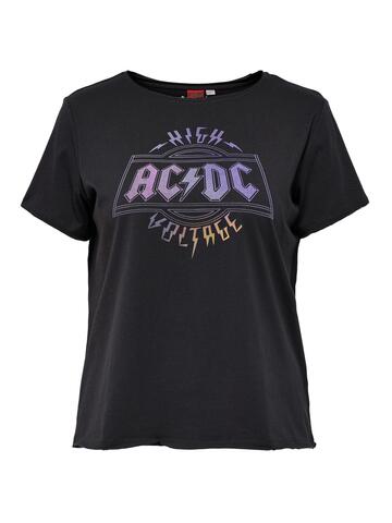 Fed Tshirt med AC DC -print