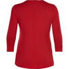 Basis bluse med trekvart ærmer - Rød