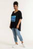 Silke t-shirt bluse fra Studio - Sort