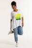 Silke t-shirt bluse fra Studio - Hvid