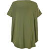 Gitte t-shirt i støvet grøn med smukt blomsterprint fra Gozzip
