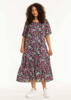 Nadine kjole fra Studio i sort med blomsterprint