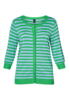 Pamila cardigan fra Adia fashion - Grøn med lyseblå striber