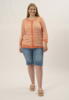 Pamila cardigan fra Adia fashion - orange med sandfarvet striber