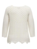 Carnova strikket bluse fra Only Carmakoma - Cloud dancer
