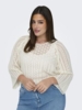 Carnova strikket bluse fra Only Carmakoma - Cloud dancer
