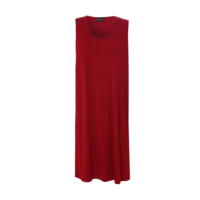 Lang ærmelæs basis kjole i flot rød fra Gozzip
