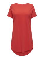 Carmay T-shirt kjole fra Only Carmakoma - Flame scarlet