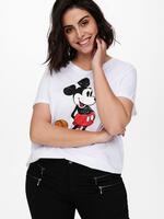 Hvid T-shirt med Mickey Mouse print